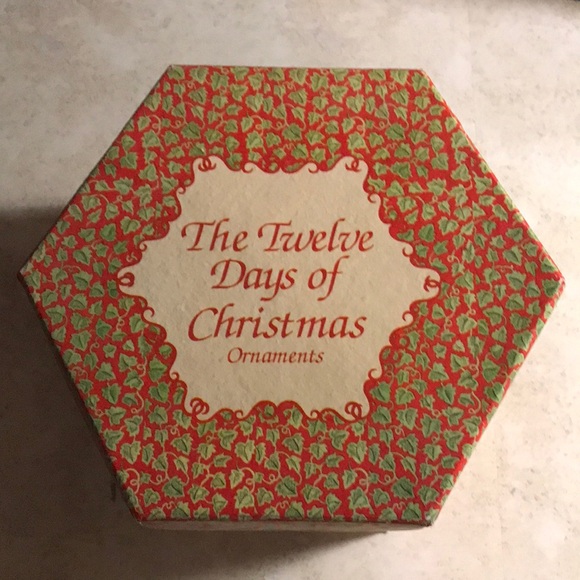 Vintage The Twelve Days Of Christmas Decoupage Balls/Ornaments with Original Box - Picture 1 of 9
